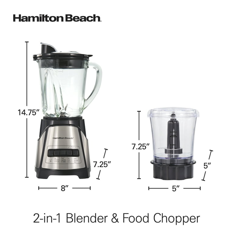 Hamilton Beach Blender Juicer Mixer Grinder 3 Stainless Steel Jars
