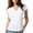 *White, variant on ClodeEU Women's V Neck Ruffle Flutter Short Sleeve Blouse,Solid Loose Casual Summer Top Black,Women's Plus L