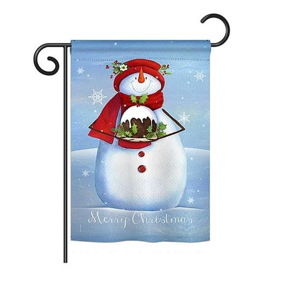 Breeze Decor BD-XM-G-114188-IP-BO-DS02-US Warm Wish Snowman Winter - Seasonal Christmas Impressions Decorative Vertical Garden Flag - 13 x 18.5 in.