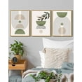 thumbnail image 2 of Drsoum Leaf Wall Art Green Botanical Boho Printing Minimalist for Bathroom Prints 11x14in3pcs Natural Framed, 2 of 5