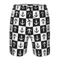 thumbnail image 3 of Balery Nautical Anchors1 Traje de Baño Estilo Hawaiano para Hombre, Shorts de Secado Rápido con Bolsillos-3X-Large, 3 of 6