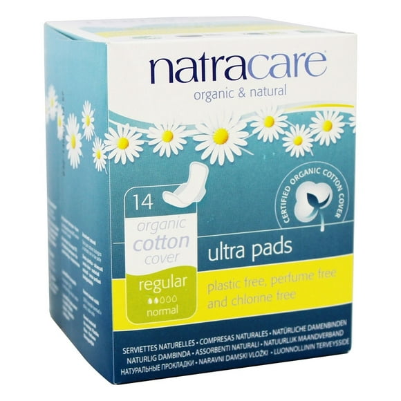 Natracare - Coton Naturel Féminin Ultra Pads Régulier avec Ailes - 14 Pad(S)
