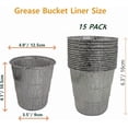 thumbnail image 3 of 15-Pack Liners & Replacement Traeger HDW152 Drip Grease Bucket for Traeger 20/22/34, Pit Boss, etc Pellets Smoke (Black 15), 3 of 9