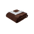 thumbnail image 2 of Home Essentials by Décor&More Braided Sherpa Blanket - King Chocolate, 2 of 3
