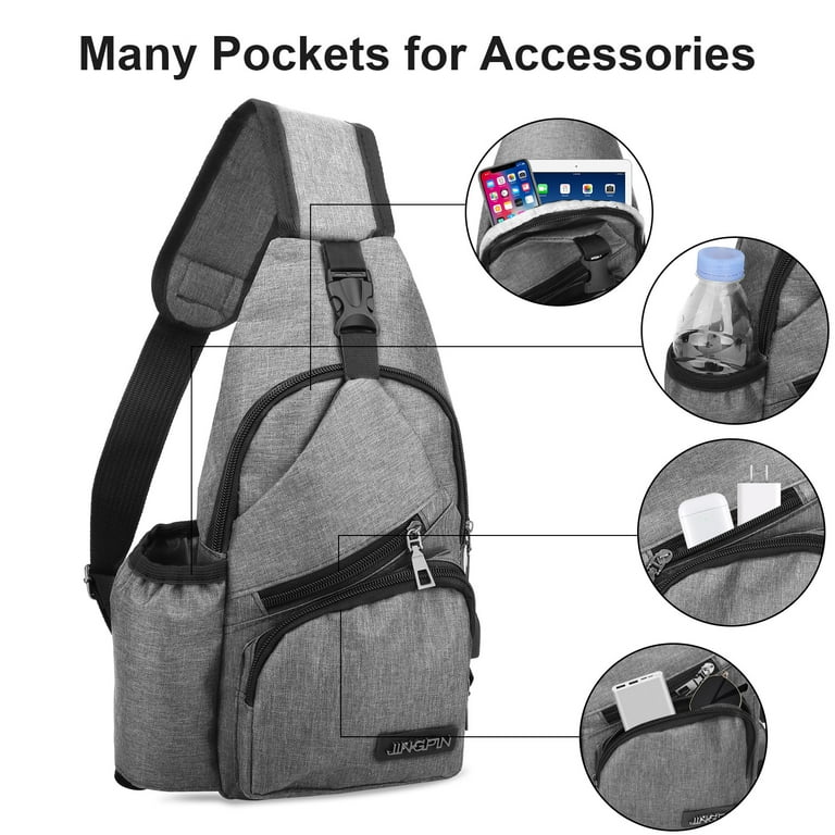 Sling Bag For Men Women Lightweight Crossbody Shoulder Bag Sling Backpack  Chest Bag For Cycling Hiking Traveling
