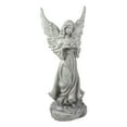 thumbnail image 5 of Northlight 13" Weathered Gray Serene Angel with Dove Outdoor Garden Statue, 5 of 5