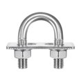 thumbnail image 1 of Unique Bargains Round U-Bolts 3 Sets 29mm Inner Width 58mm Length M10 with Nuts and Plates, 1 of 5