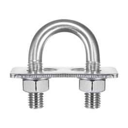 Uxcell Square U-Bolts 2 Sets – 67mm Inner Width, 80mm Length, M6 304 Stainless Steel With Nuts & Plates For Boat Trailers