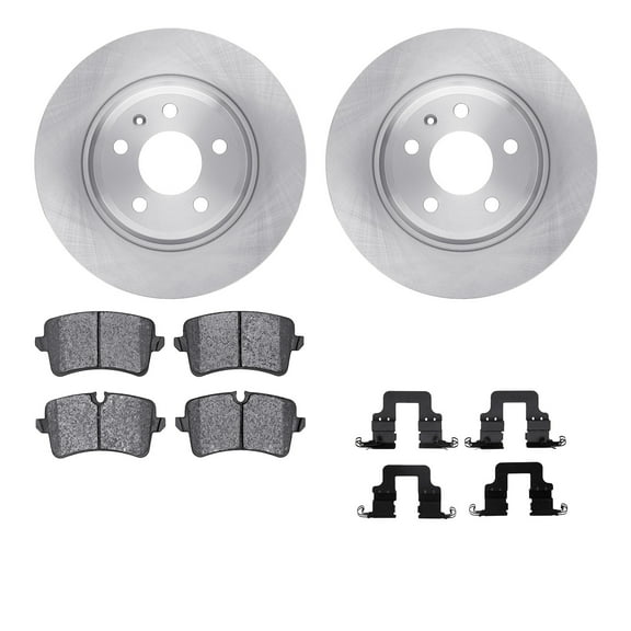 Dynamic Friction Company Rear Brake Rotors with 5000 Advanced Brake Pads includes Hardware 6512-73363