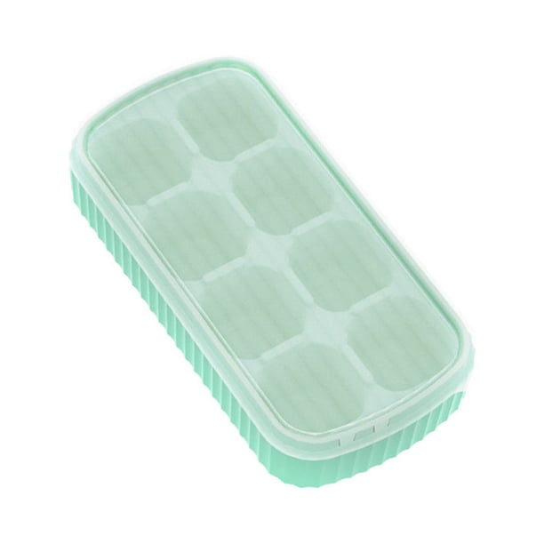 Matsuzay Bandeja de silicona para cubitos de hielo, 8 rejillas, bloques de Pub, molde reutilizable para refrigerador, molde para hacer prensas Type4 NO4