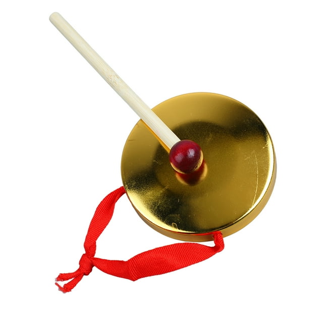 Mini Hand Go, Hand Gong Instrument Wooden Mallet For Company Opening For Children Gold