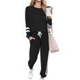 thumbnail image 1 of Conjuntos de sudaderas RUBZOOF para mujer, 2 piezas, color negro, talla M, 1 of 6
