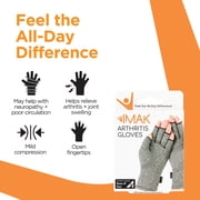 Brownmed IMAK Arthritis Pain Relief Compression Gloves - Large - Gray/Black