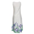 thumbnail image 5 of Summer Saving Wycnly Womens Dresses Beach Fashion Loose Pocket Swing Tunic Tank Sundress Fashion Floral Crewneck Sleeveless Long Summer Dress White s, 5 of 5