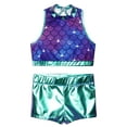 thumbnail image 3 of iiniim Kids Girls Shiny Sequins Hip-hop Jazz Dance Costumes Crop Top with Bottoms Set, 3 of 7