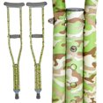 thumbnail image 1 of Mis Muletas - Muletas para adolescentes y adultos con empuñadura y longitud ajustables. Para personas de 1,78 m o más. Fabricadas en aluminio ligero y duradero con acolchado para las axilas. Color ver, 1 of 5