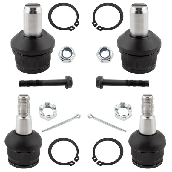 BOXI 4pcs Front Upper & Lower Ball Joints Set Fit for Ford Excursion 2000 2001 2002 2003 2004 2005 / F-250 Super Duty F-350 Super Duty 1999-2012 (All 2WD Models ONLY) | K80027 K80028