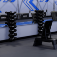 thumbnail image 2 of Power Systems Rubber Hex Dumbbells Pair – 17.5 lbs Solid Steel Handle + Anti-Roll Hex Design, 2 of 4