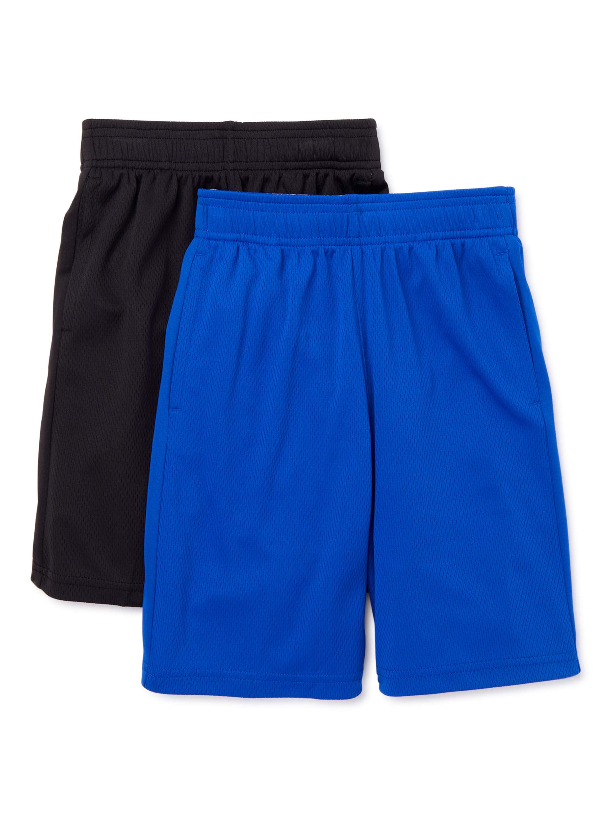 Athletic Works Boys Core DriWorks 2-Pack Shorts, Sizes 4-18 & Husky ...