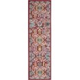 thumbnail image 1 of homeroots home decor 385644 2’ x 8’ Red and Multicolor Decorative Runner Rug, 1 of 1