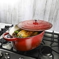 thumbnail image 6 of Crock Pot Artisan 7-Quart Oval Dutch Oven - Red, 6 of 7
