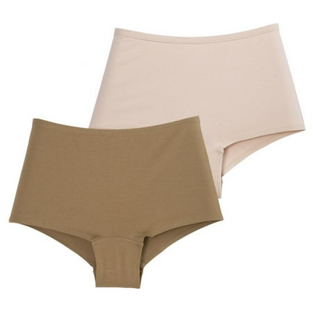 

Boy Shorts Underwear for Women High Waisted Cotton Panties Stretch Briefs 2 Pack