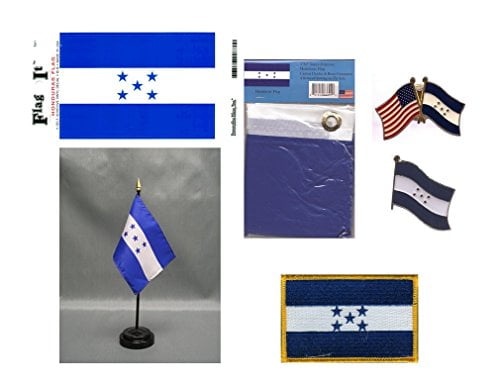 3x5 Flag, Decal, Lapel Pins, & Desk Flag Dominican Republic Heritage Flag Set 