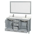 thumbnail image 2 of Wyndham Collection WCS141460DWHWQUNSM58 Sheffield 60" Free Standing Double Basin Vanity, 2 of 7