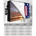 thumbnail image 2 of 4th of July Outdoor TV Cover 30 to 32 Inch Weatherproof, Red White Stripes Star Blue Independence Day 600D Oxford TV Covers with Waterproof Zipper, Outside Flat TV Screen Protector 30"Wx19"Hx4.5"D, 2 of 7
