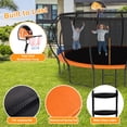 thumbnail image 5 of KOFUN Trampoline with Basketball Hoop, Enclosure, Light, Sprinkler, Anchors Kit, Ladder, 8FT 10FT 12FT 14FT 15FT 16FT Heavy Duty Backyard Trampoline for Kids and Adults, Orange, 5 of 9