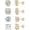 18K Gold Plated Earrings - Standard Size CZ, variant on 4 Pairs Iridescent Cubic Zirconia Stud Earrings Set, Hypoallergenic Silver Tone Halo Studs, Nickel Free Colorful CZ Jewelry Gift for Women