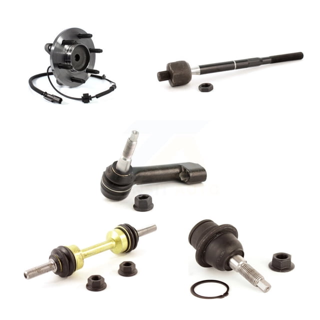 Transit Auto Front Left (Driver Side) Hub Bearing Assembly Suspension Lower Ball Joint Outer Inner Tie Rod Sway Bar Stabilizer Link Kit (5Pc) for Car Ford F-150 Expedition Lincoln Navigator K7T-104304