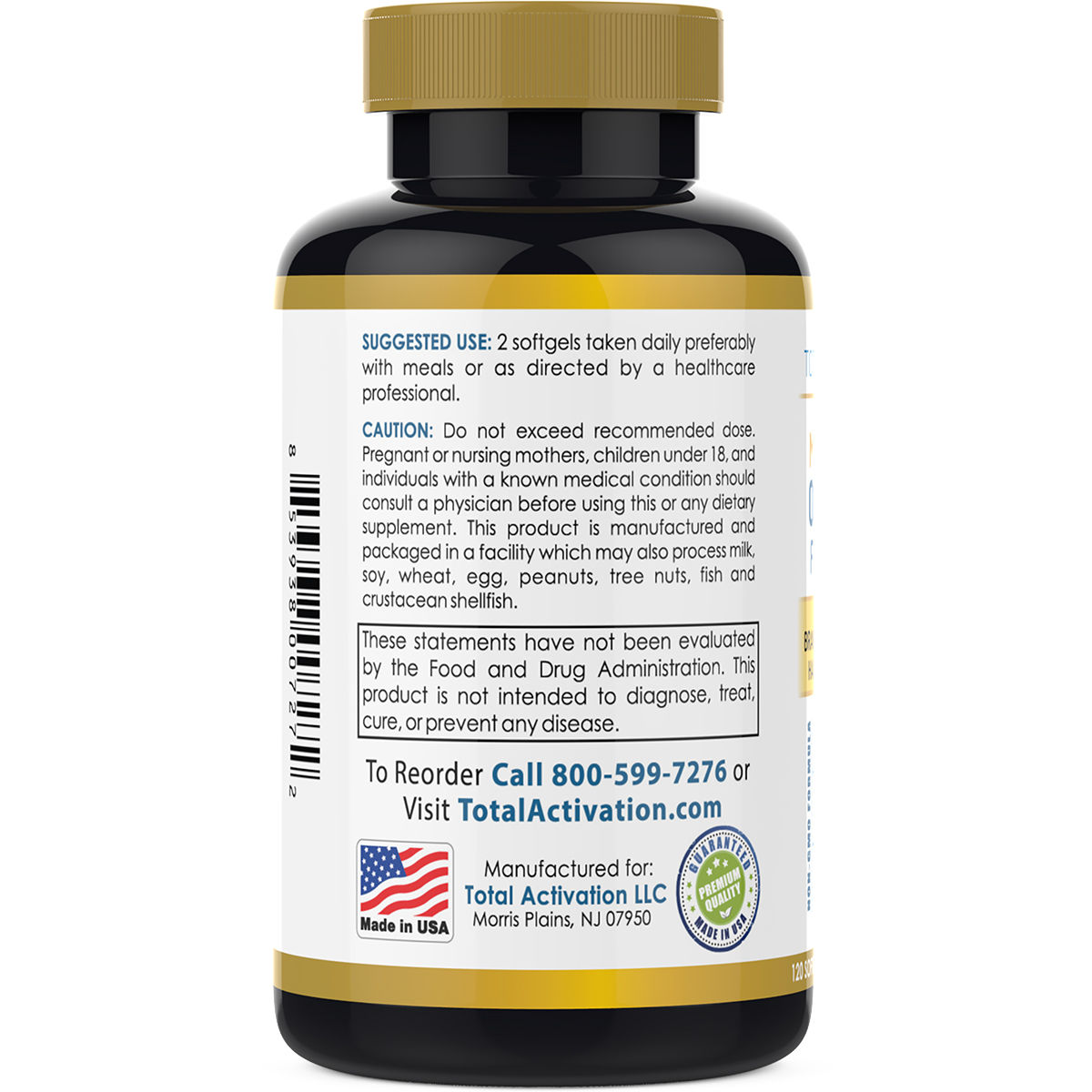 Mega Gold Omega 3 Fish Oil 2000mg 120 Count Walmart Com