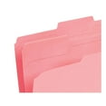 Staples Colored File Folders w/ Reinforced Tabs Letter 3 Tab Pink 100