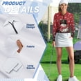 thumbnail image 6 of Yuyamidu Snowman Women's Golf Shirts Red Christmas 1/4 Zip Long Sleeve Collared Tennis Golf Shirts Athletic Shirts Tennis Top Size 2XL, 6 of 8