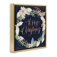 thumbnail image 4 of Stupell Industries Traditional Christmas Wreath Holiday Painting Gold Floater Framed Art Print Wall Art, 25 x 25, 4 of 10