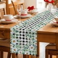 thumbnail image 5 of Green Eucalyptus Leaves Table Runner 36 Inches Long Farmhouse Dress Scarves, Daisy Floral Dining Tablerunner for Coffee Table/Kitchen Island/Party Décor, Small 13" x 36", 5 of 8