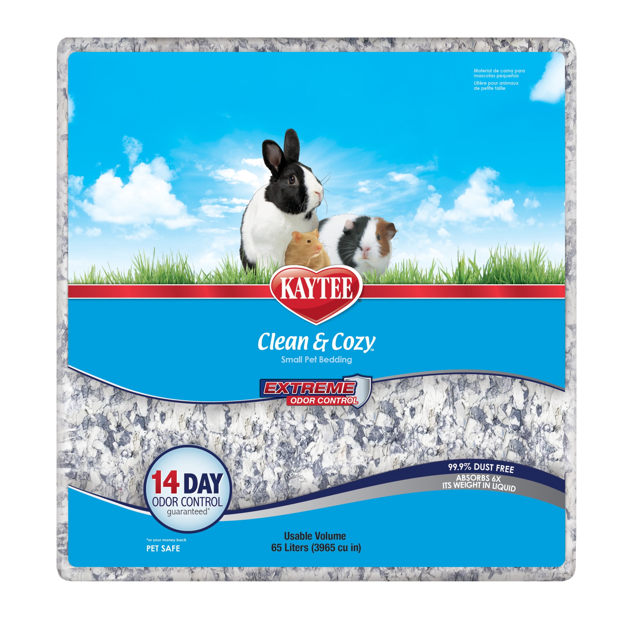 (3 pack) Kaytee Clean & Cozy Extreme Odor Control Bedding 65 Liters