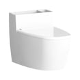 thumbnail image 2 of Cenicero De Inodoro De Pared Con Tapa, Cenicero De Baño De Plástico Blanco, Diseño a Prueba De Viento Para Evitar La Caída De Cenizas, Uso En Encimera O Pared Para Inodoro Y,Vsgery, 2 of 8