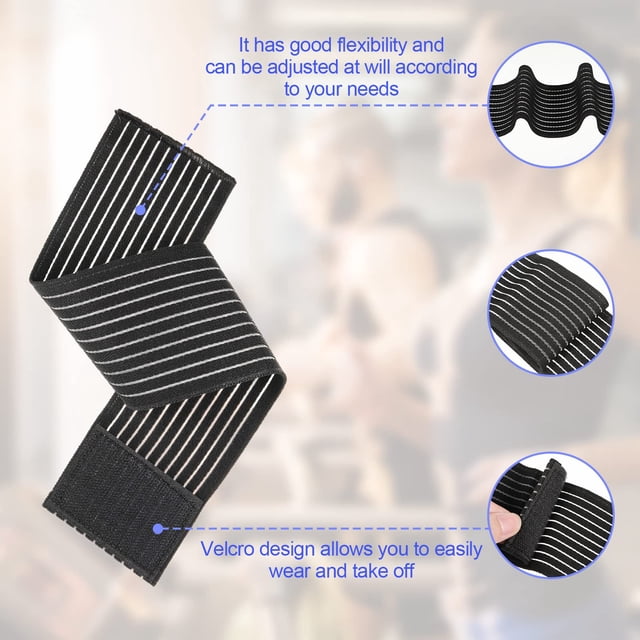 Guardurnaity Muñequera ajustable y cómoda para entusiastas del deporte, muñequera elástica, 2 pack/lote Bolsas de mensajero y de hombro negro