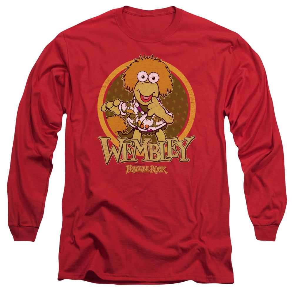 Fraggle Rock TV Show CIRCLE LOGO Licensed Adult Long Sleeve T-Shirt S-3XL 