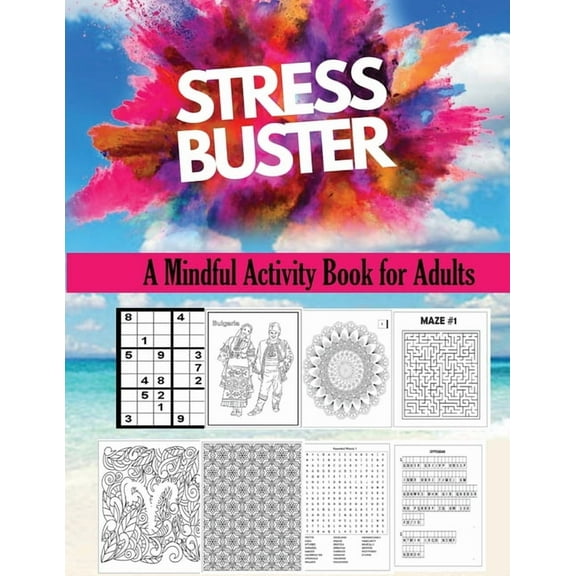 Stress Buster Activity book for adults, (Paperback)