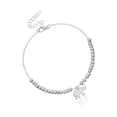 thumbnail image 1 of Qarigey Tobillera Elefante Tobillera Ajustable Oro Plata para el Día de San Valentín Ropa, zapatos y accesorios Miscelánea plata Qarigey AP009822-02, 1 of 6