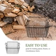 thumbnail image 3 of SOPOTUTU Black Metal Indoor Firewood Basket with Open Wire Design for Convenient Log Storage, 3 of 8