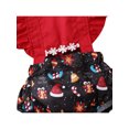 thumbnail image 4 of Kmbangi Baby Girls Christmas Romper, Cartoon Printed Splicing Frilly Jumpsuit, 4 of 7