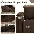 thumbnail image 5 of Aemeios 2-Piece Sectional Boneless Sofa Sets, Living Room Corduroy Couch Sets, 3-Seater + Single Sofa with 4 Pillows, Coffee, 5 of 5