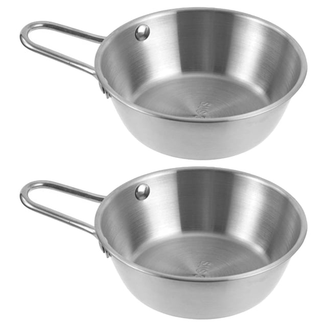 KALLORY 2Ud Coreanos De Acero Inoxidable Para Vino Arroz Y Salsa Con Asa Para Uso En Casa