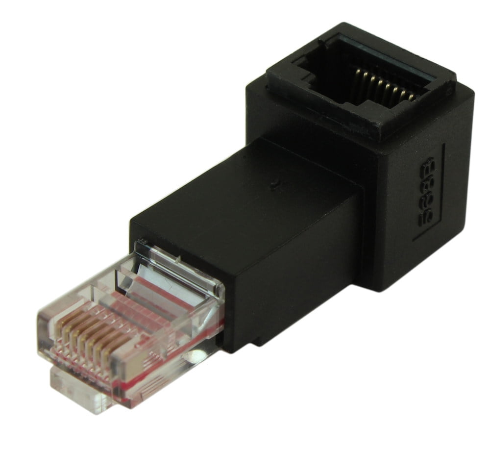 RJ45 CAT6 UP FACING Angle Adapter Male/Female