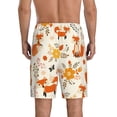 thumbnail image 3 of Kdxio Flower Fox Print Mens Sleep Shorts Bottoms Soft Comfy Pajama Wear Pants with Drawstring Pockets, 3 of 7
