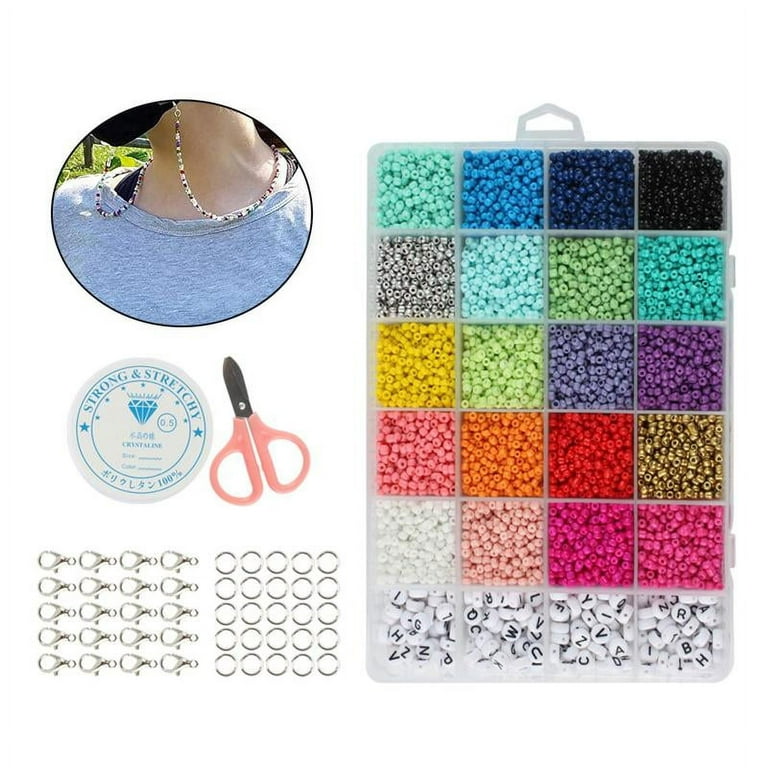Jewelry Making Supplies Kits Kids DIY Alphabet Letter Pony Beads